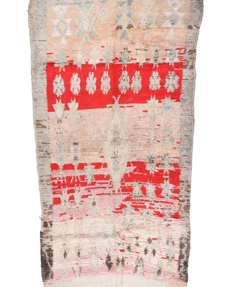 BJ-319 Vintage Tribal Style Moroccan Area Rug 5'-7"x10'-7"