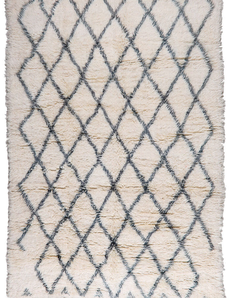 BO-360 Vintage Berber Carpet Tribal Style Moroccan Area Rug  5'-0"x 8'-8"