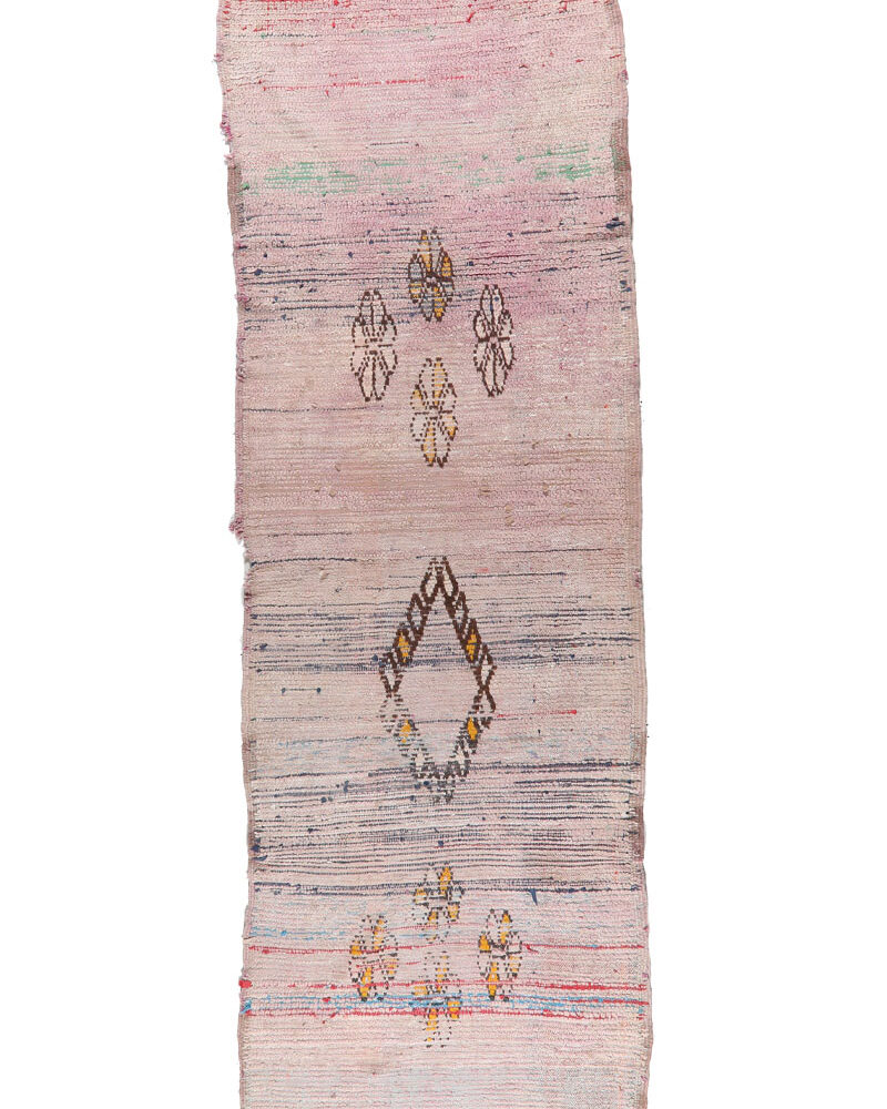 BJ-1115  Berber Carpet Authentic Wool Moroccan Area Rug 3'-4"x 9'-7"