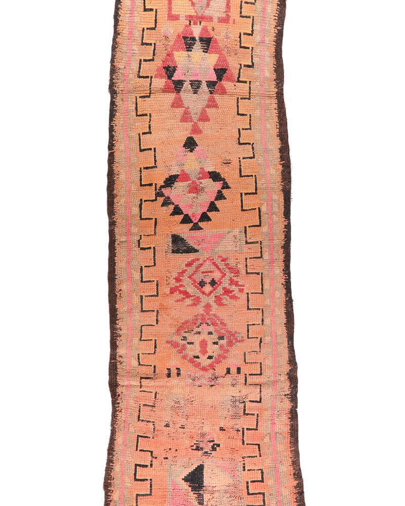 BJ-776 Classic Berber Vintage Wool Moroccan Area Rug 3'-8"x 10'-8"