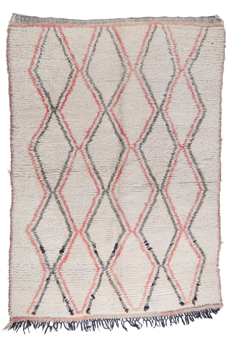 BO-19 Handmade Tribal Style Vintage Moroccan Area Rug 4'-10"x 7'-0"