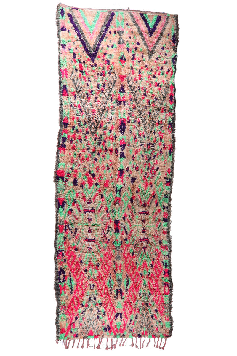 BO-348 Classic Berber Carpet Vintage Moroccan Area Rug 5'-2"x 15'-0"