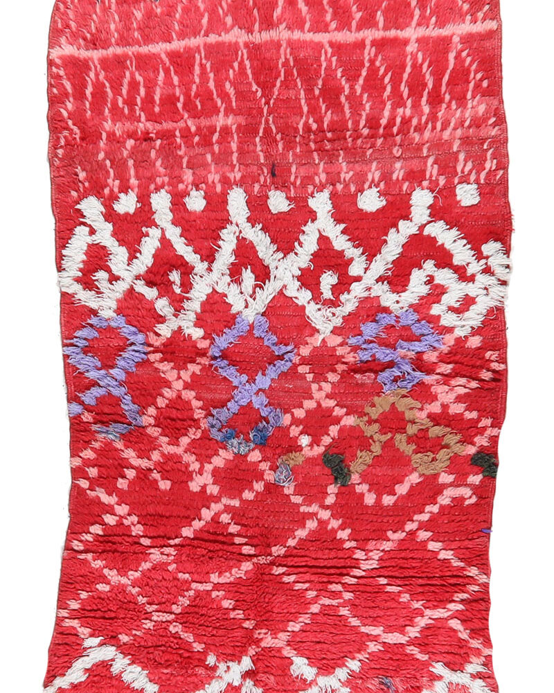 BJ-1417 Classic Berber Vintage Moroccan Area Rug 3'-4"x 4'-4"