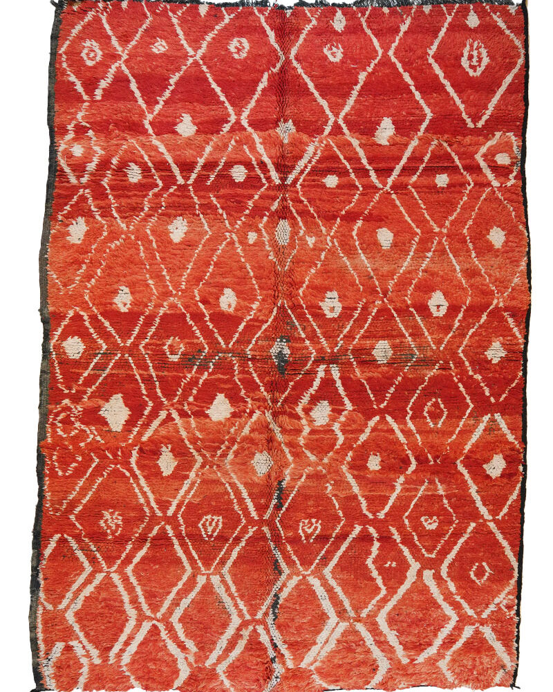 BJ-1083 Vintage Berber Style Wool Moroccan Area Rug 5'-9"x 8'-3"