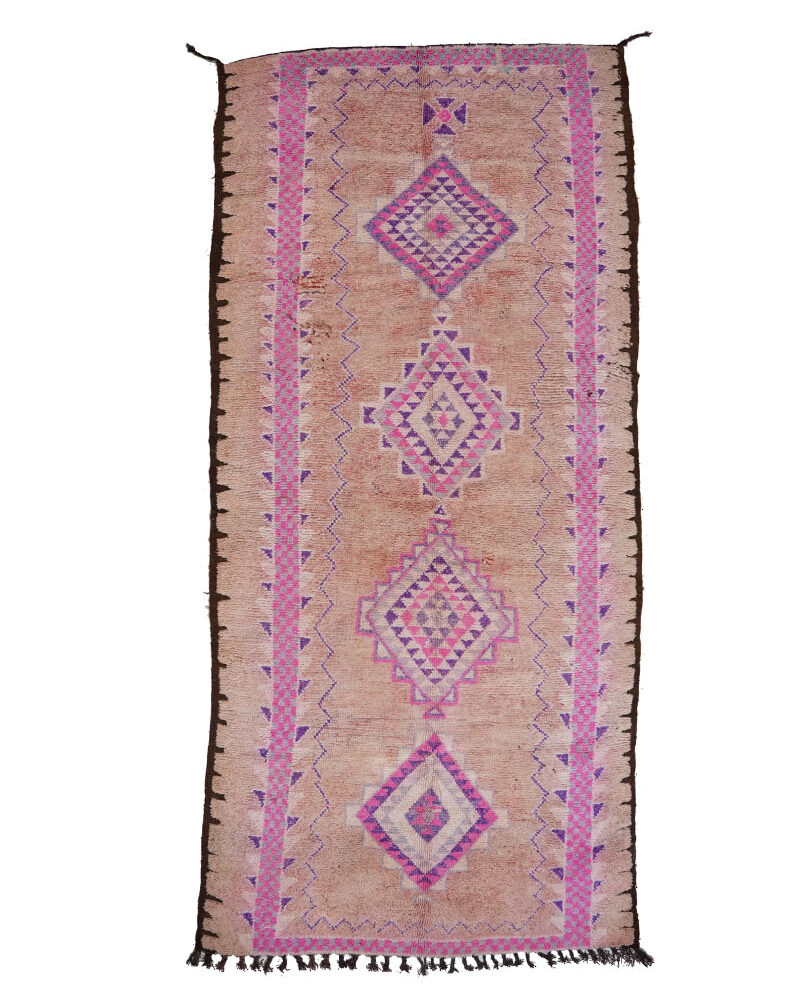 BJ-1004 Berber Carpet Vintage Moroccan Area Rug 5'-2"x 11'-4"