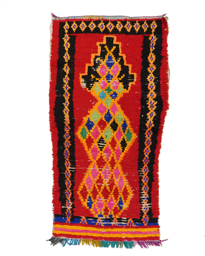 BJ-248 Vintage Berber Style Wool Moroccan Area Rug 3'-0"x 5'-9"