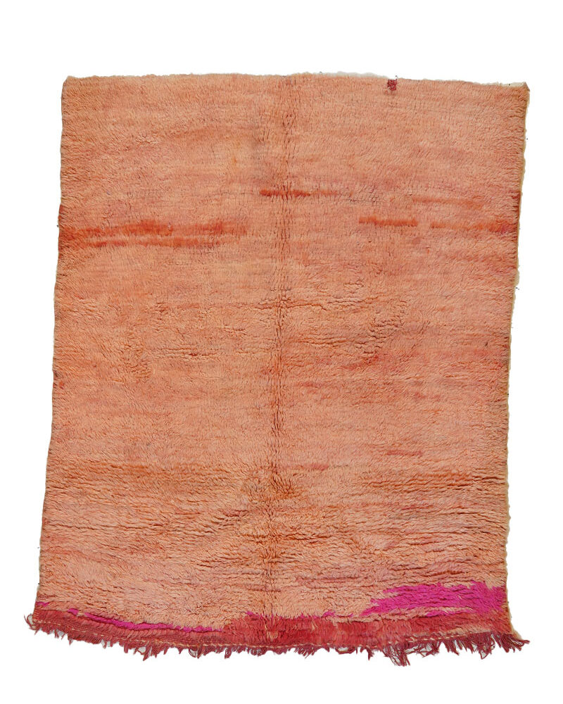 BM-1053 Vintage Mid Atlas Wool Tribal Moroccan Area Rug 4'-6"x 5'-8"