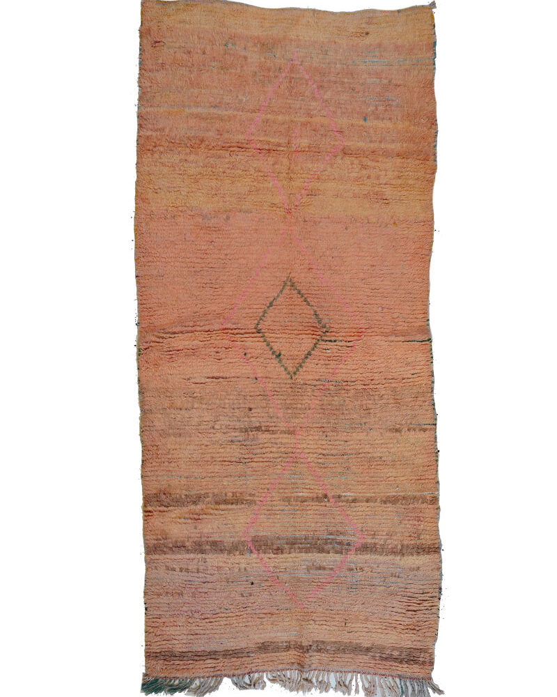 BJ-2348 Vintage Berber Style Wool Moroccan Area Rug 3'-10"x 9'-0"