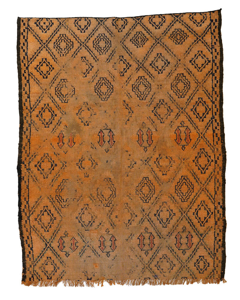 BM-1021 Vintage Atlas Style Wool Moroccan Area Rug 5'-2"x 6'-9"