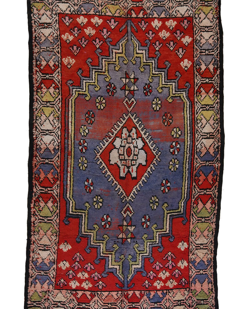 BJ-1312 Berber Carpet Vintage Moroccan Area Rug 5'-8"x 9'-8"