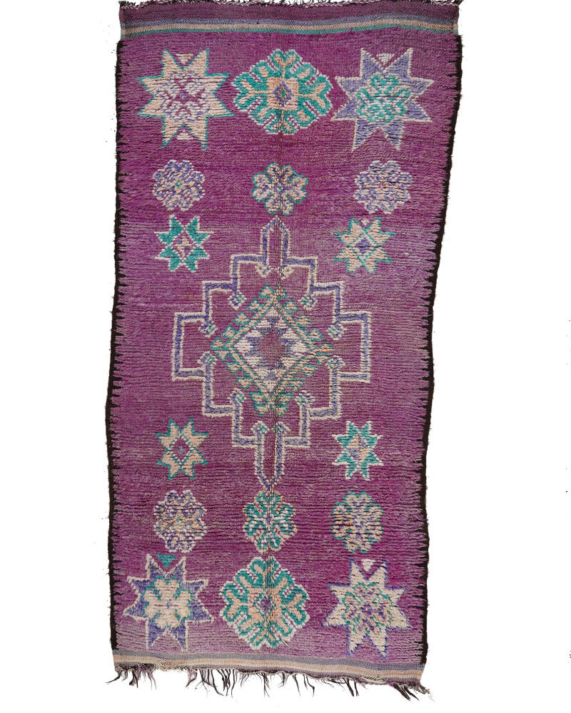 BJ-315 Vintage Berber Handmade Moroccan Area Rug 5'-0"x9'-9"