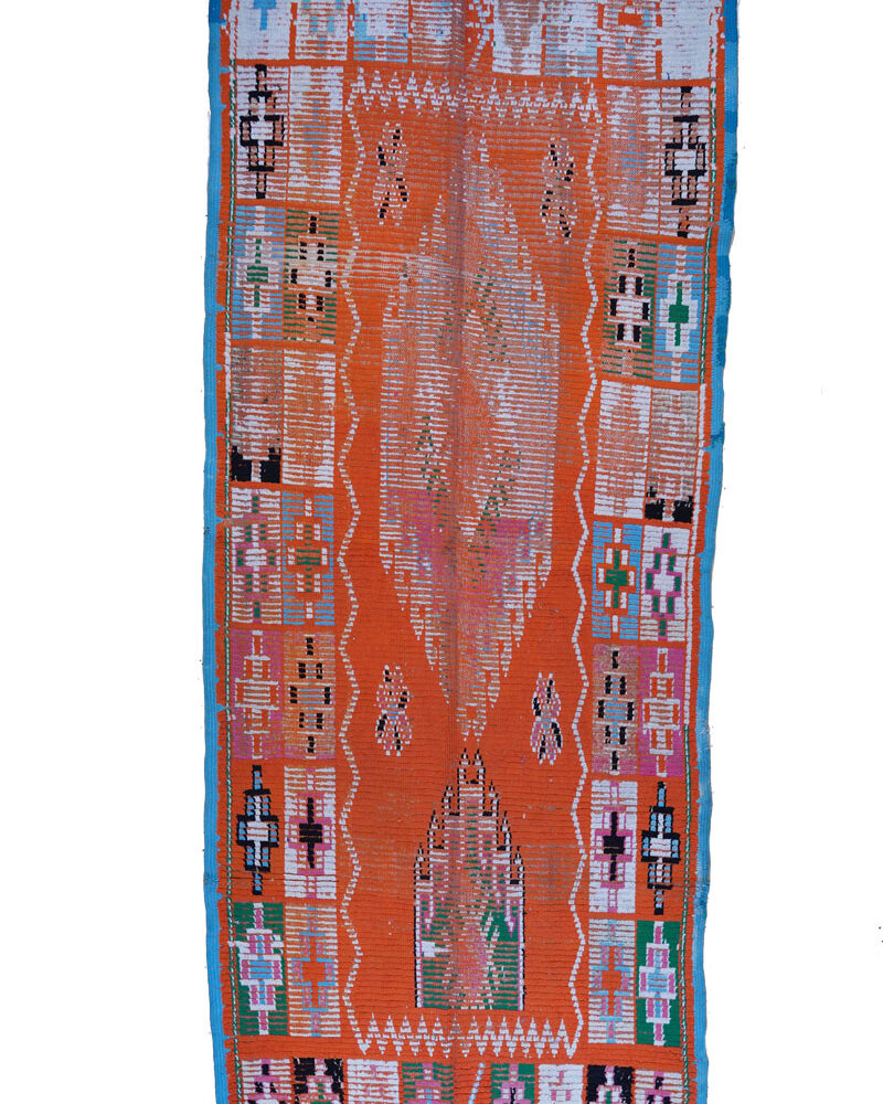 BJ-1205 Berber Carpet Vintage Tribal Moroccan Area Rug 5'-5"x 11'-0"