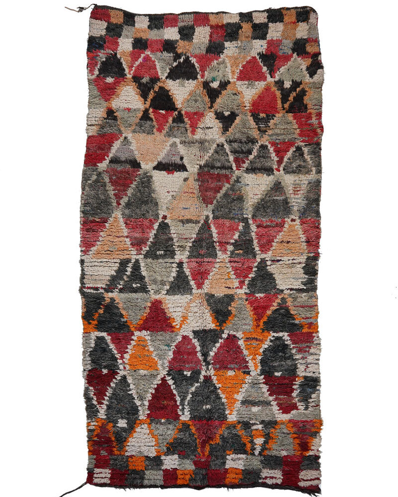 TL-708 Nomad Style Vintage Wool Moroccan Area Rug 5'-5"x 11'-0"