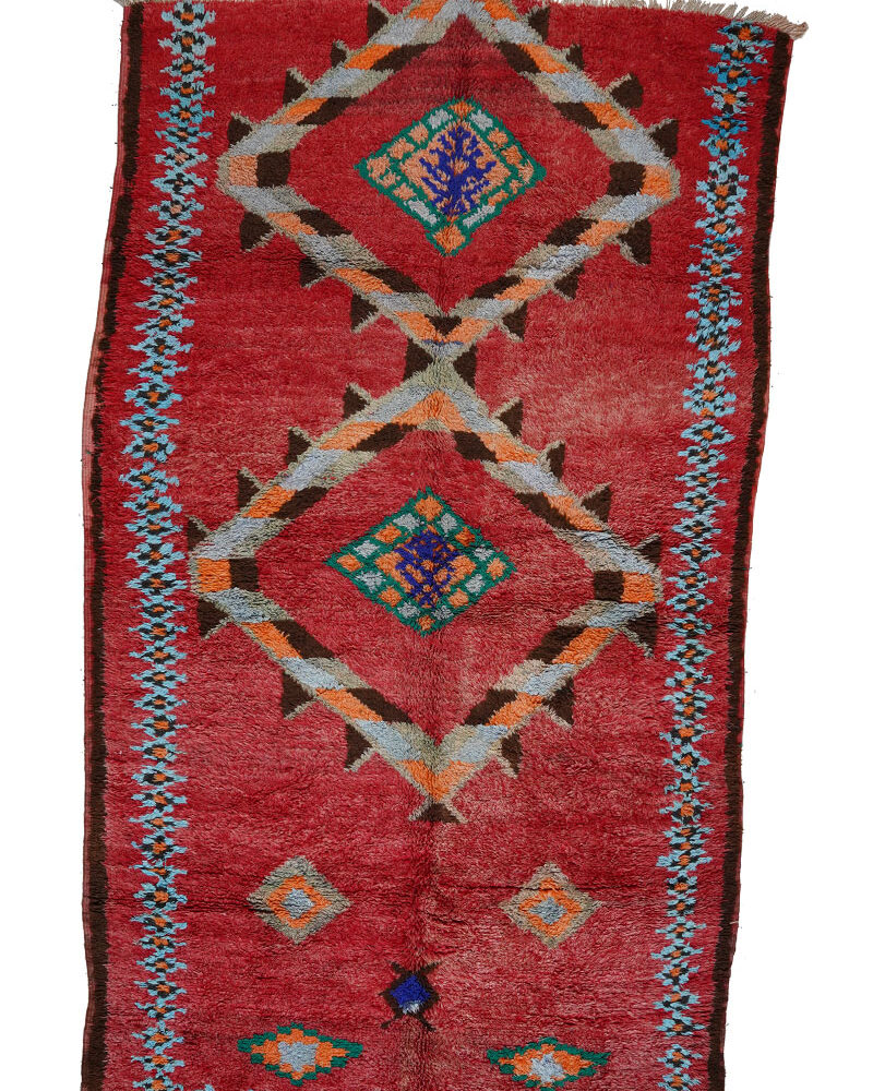 BJ-203 Classic Berber Vintage Wool Moroccan Area Rug 5'-6"x 9'-9