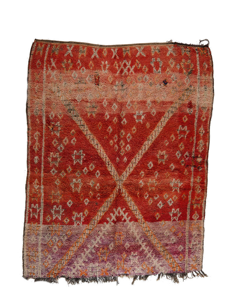 BM-1211 Berber Classic Vintage Moroccan Area Rug 6'-0"x 8'-0"