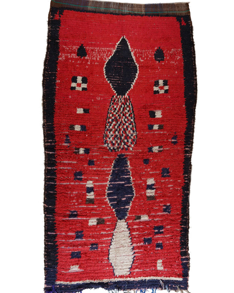 BJ-1179 Tribal Style Vintage Moroccan Area Rug 5'-6"x 10'-9"