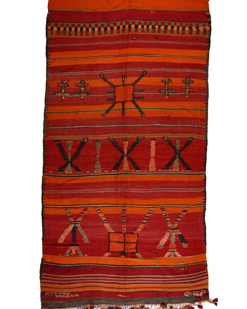 BJ-2007 Tribal Style Vintage Moroccan Area Rug 5'-3"x 10'-4"