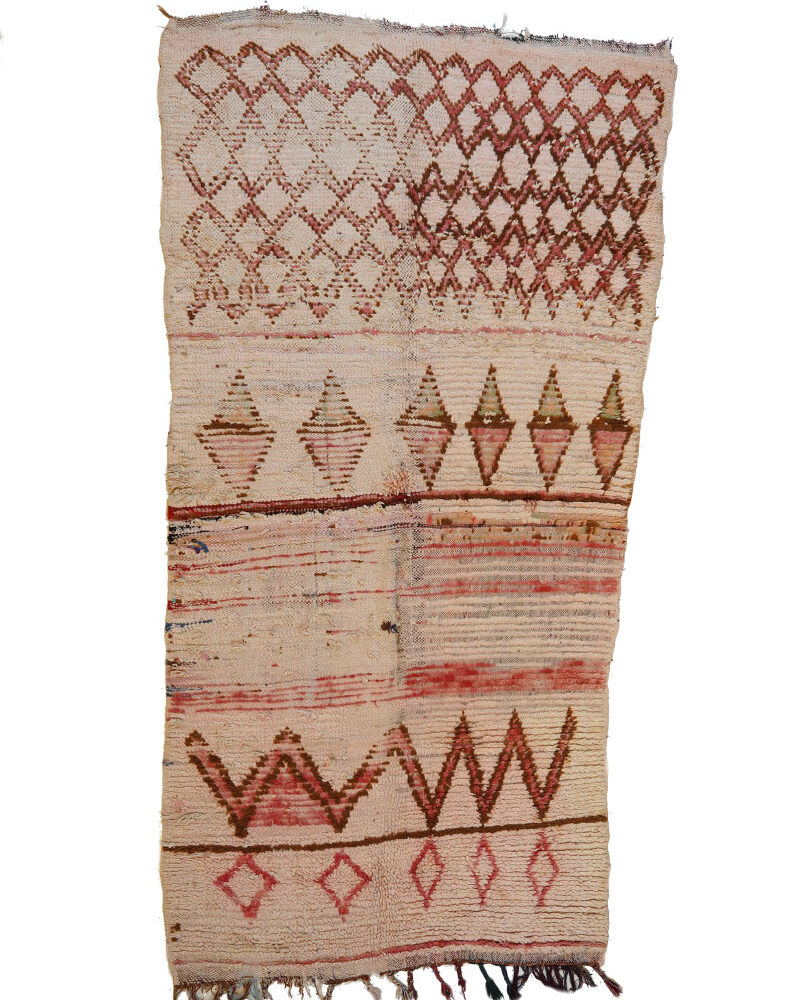 BJ-1328 Berber Style Vintage Moroccan Area Rug 4'-6"x 8'-2"