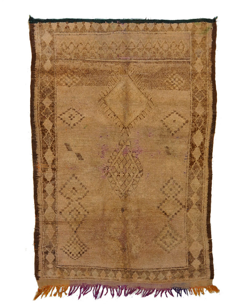 BJ-1029 Handmade Berber Tribal Style Area Moroccan Rug 4'-5"x 6'-5"