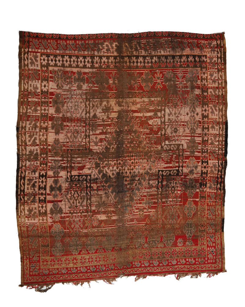 RB-66 Rabat Carpet Vintage Wool Moroccan Area Rug 6'-2"x 7'-3"