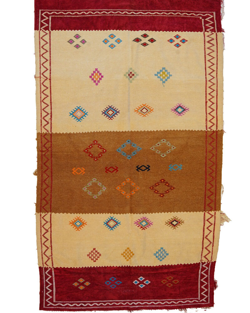 BJ-1314 Vintage Berber Style Wool Moroccan Area Rug 4'-7"x 8'-0"