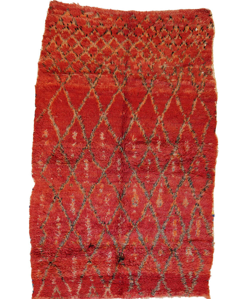 BJ-387 Vintage Handwoven Tribal Style Moroccan Area Rug 4'-2"x6'-6"