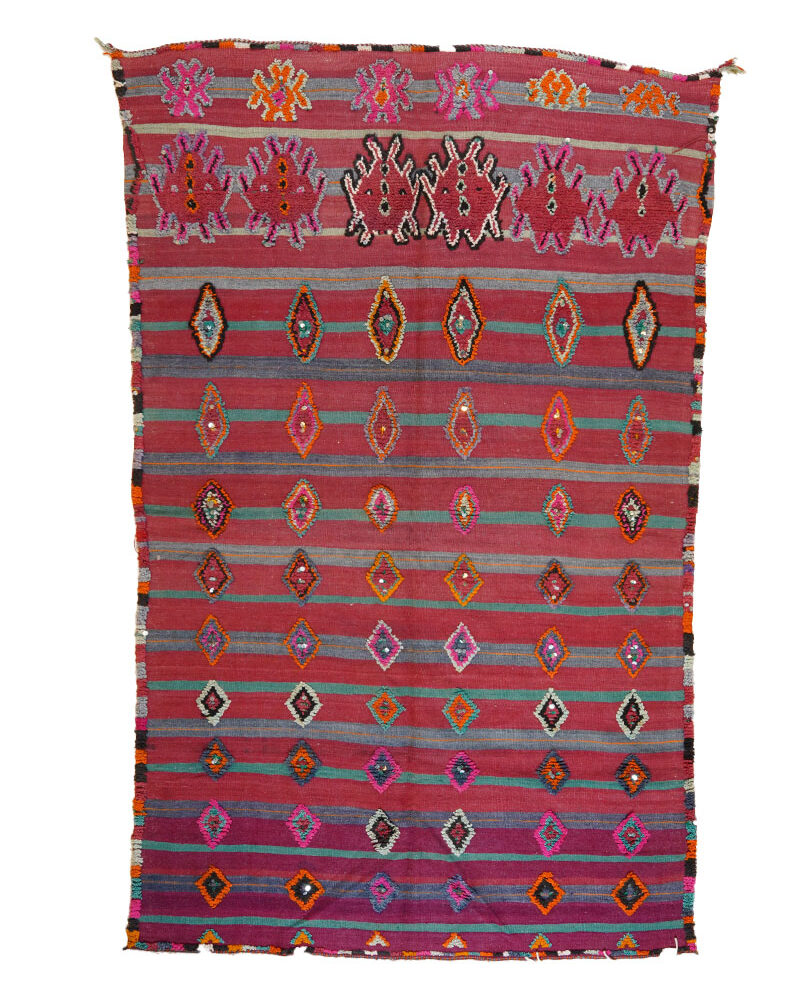 TL-1108 Vintage Nomad Style Wool Moroccan Area Rug 5'-5"x 8'-5"