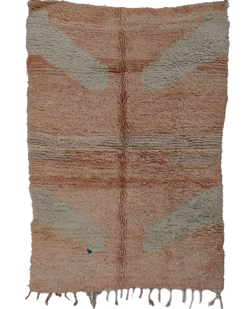 BJ-2349 Vintage Mid Atlas Style Wool Tribal Moroccan Area Rug 4'-3"x 6'-4"