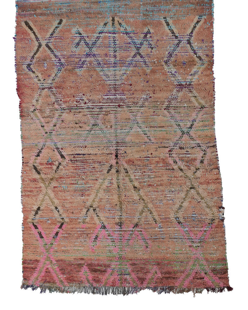BJ-2369 Vintage Mid Atlas Style Wool Tribal Moroccan Area Rug 5'-0"x 7'-6"