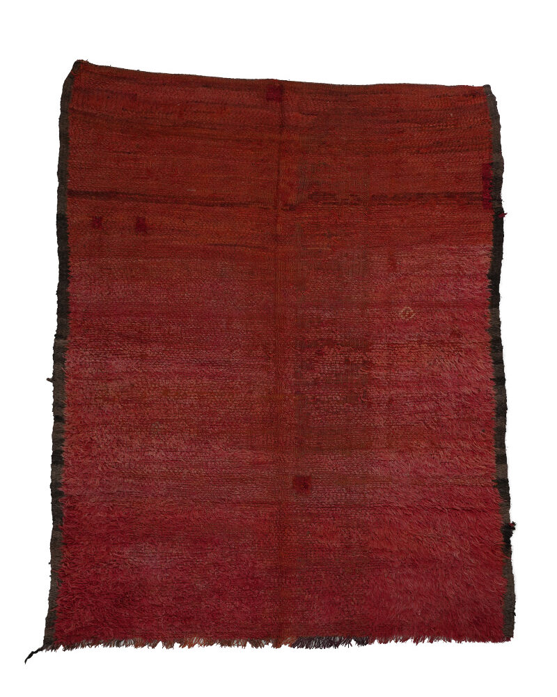 BM-2009 Vintage Mid Atlas Style Wool Tribal Moroccan Area Rug 5'-10"x 7'-3"