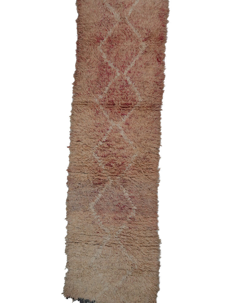 BM-2023 Vintage Mid Atlas Style Wool Tribal Moroccan Area Rug 3'-0"x 10'-8"