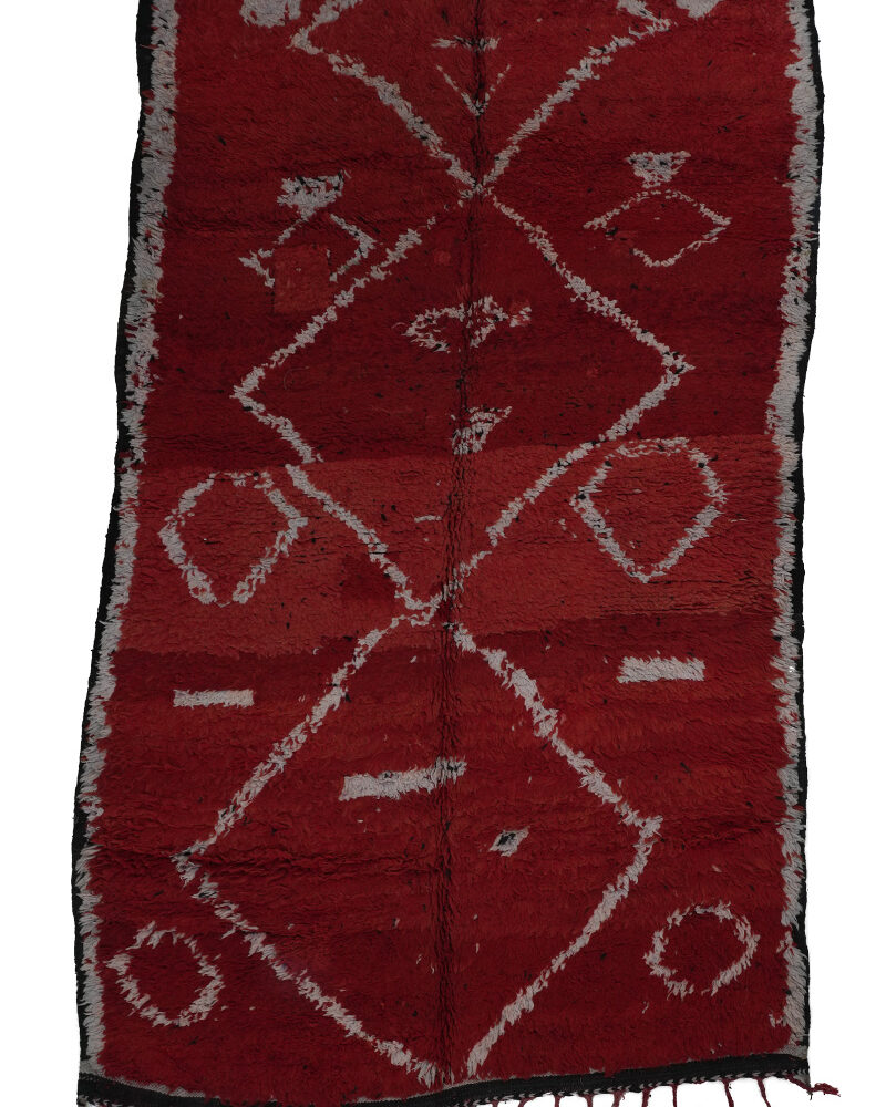 BM-2030 Vintage Mid Atlas Style Wool Tribal Moroccan Area Rug 6'-0"x 10'-0"