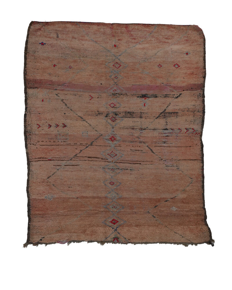 BM-2117 Classic Berber Vintage Tribal Style Wool Moroccan Area Rug 6'-8"x 8'-0"