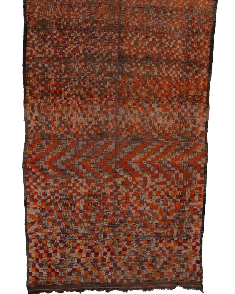 BM-2280 Vintage Tribal Nomad Style Wool Moroccan Area Rug 5'-9"x 9'-2"