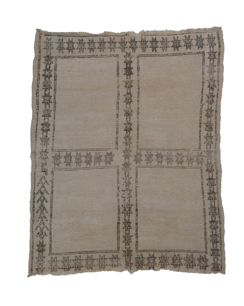 BO-2010 Vintage Atlas Style Wool Moroccan Area Rug 6'-0"x 7'-7"