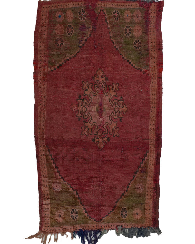 RB-2000 Vintage Rabati Style Wool Moroccan Area Rug 3'-8"x 6'-1"