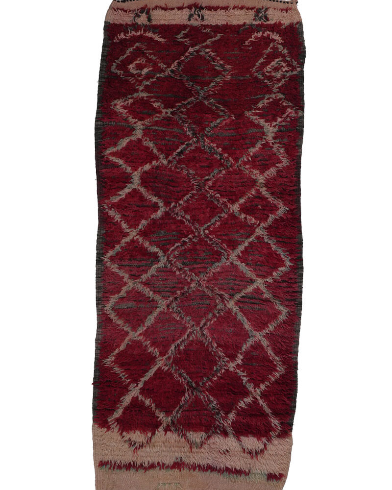 BJ-2035 classic carpet Atlas Wool Tribal Moroccan Area Rug 3'-4"x 8'-6"