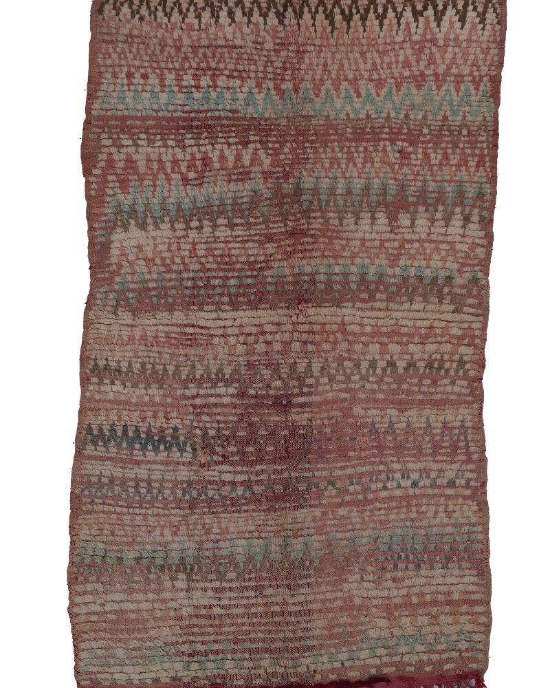 BJ-2039 Vintage carpet Atlas Wool Tribal Moroccan Area Rug 4'-9"x 8'-0"