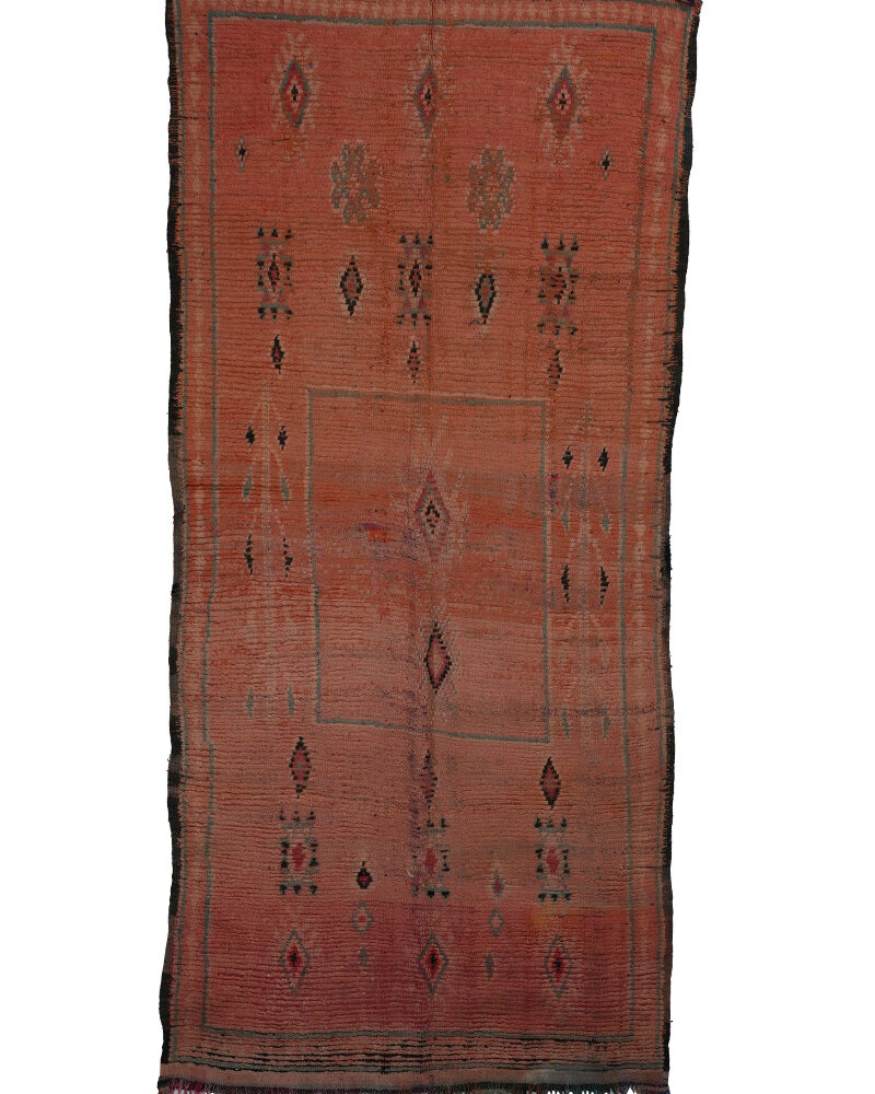 BJ-2071 Vintage Mid Atlas Style Wool Tribal Moroccan Area Rug 4'-8"x 10'-5"