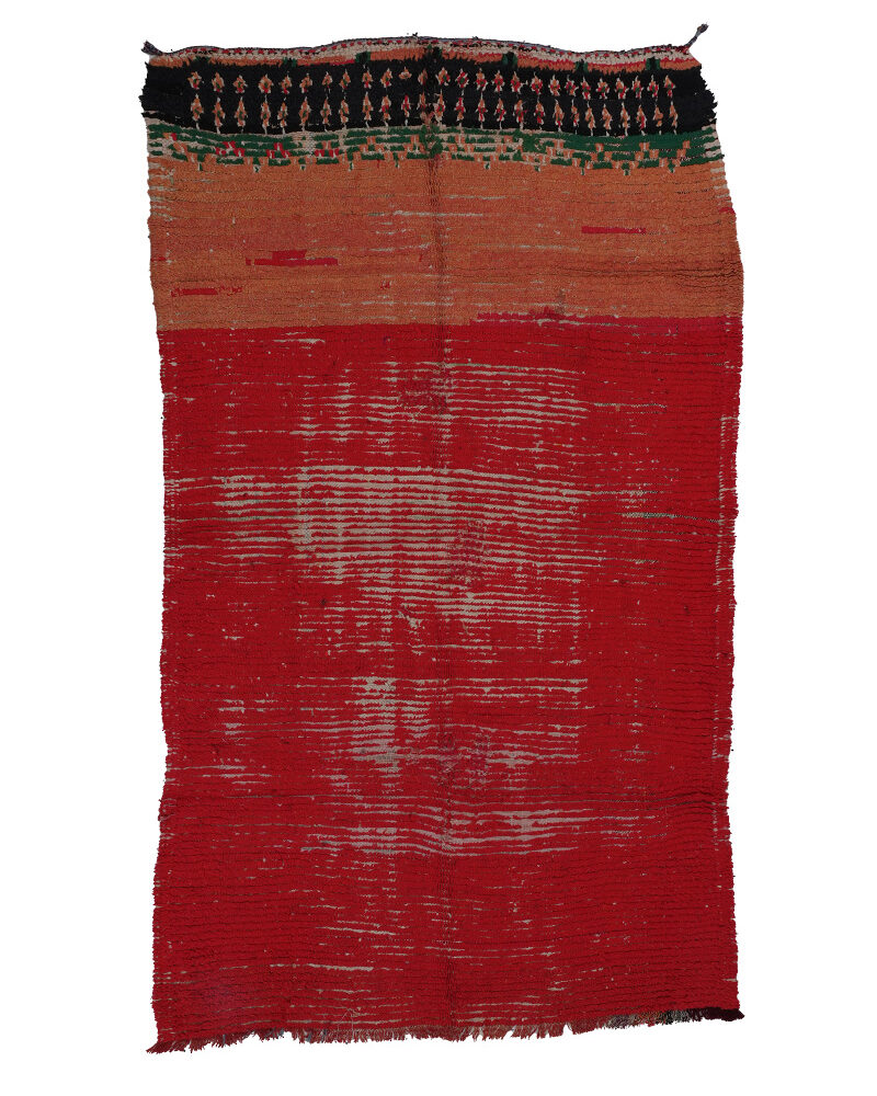 BJ-2077 Vintage Mid Atlas Style Wool Tribal Moroccan Area Rug 4'-6"x 8'-0"