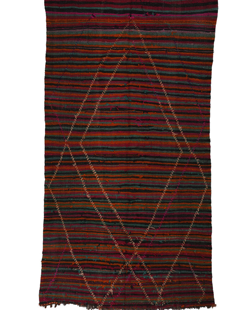 BJ-2111 Vintage Mid Atlas Style Wool Tribal Moroccan Area Rug 4'-10"x 9'-0"