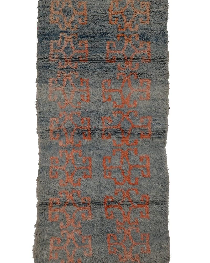 BJ-2113 Vintage Mid Atlas Style Wool Tribal Moroccan Area Rug 3'-5"x 7'-0"