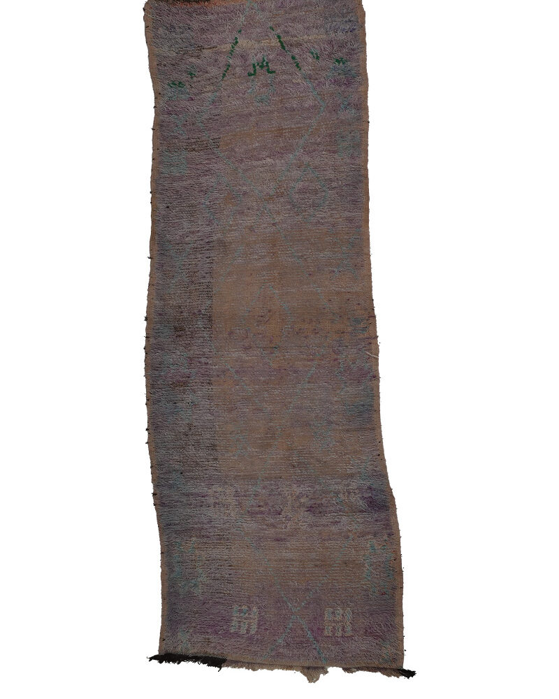 BJ-2115 Vintage Mid Atlas Style Wool Tribal Moroccan Area Rug 2'-10"x 10'-5"