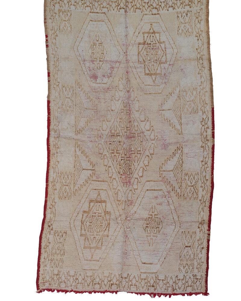 BJ-2225 Vintage Mid Atlas Style Wool Tribal Moroccan Area Rug 5'-6"x 9'-10"