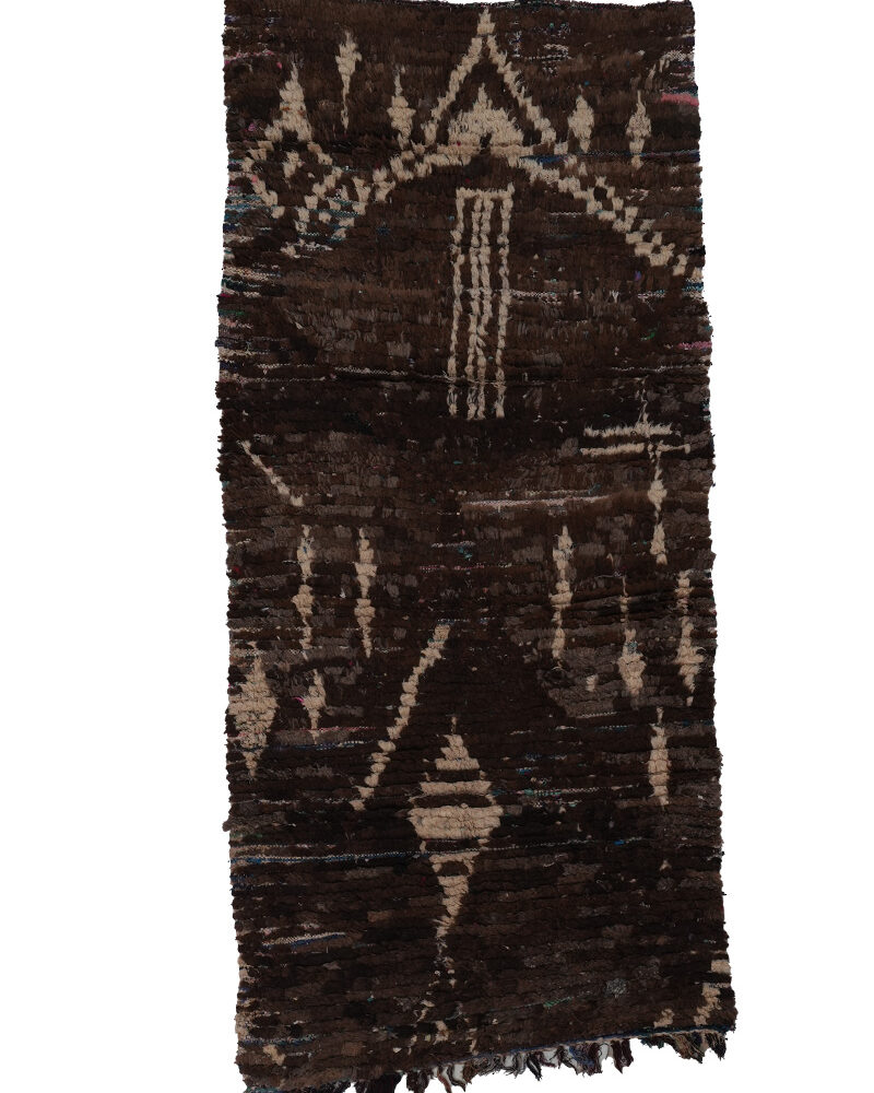 BM-2322 Vintage Mid Atlas Style Wool Tribal Moroccan Area Rug 3'-10"x 8'-5"