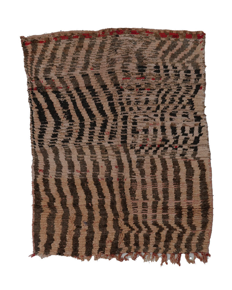 BJ-2335 Vintage Mid Atlas Style Wool Tribal Moroccan Area Rug 4'-5"x 5'-8"