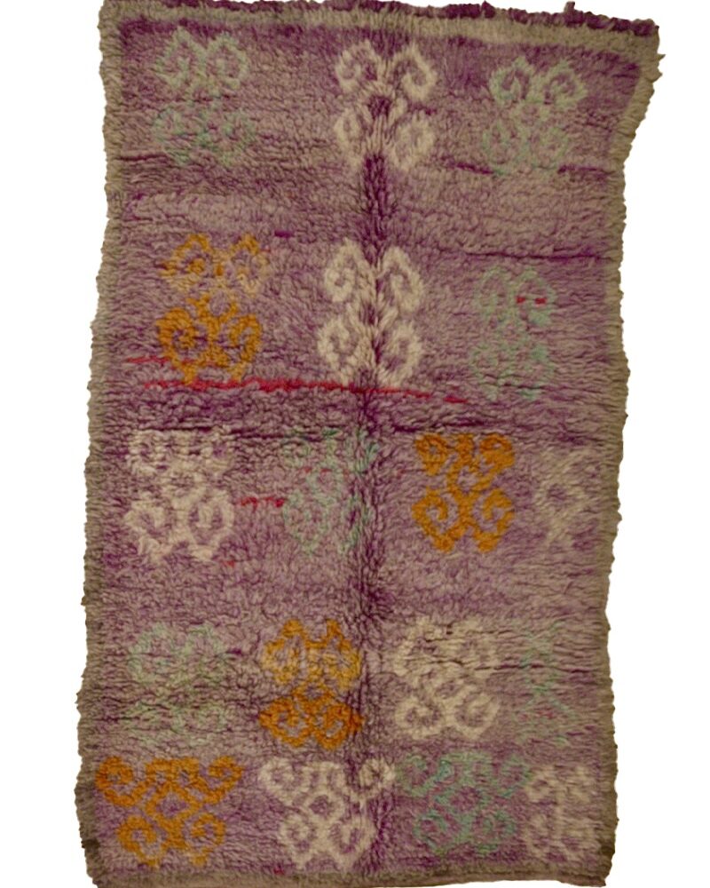 BJ-3002 Vintage Berber Atlas Wool Tribal Moroccan Area Rug 4'-5"x 7'-2"