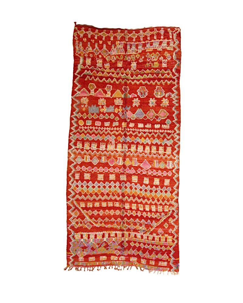 BJ-3042 Tribal Vintage Hallway Runner Colorful Moroccan Rug 6'-0"x 13'-2"