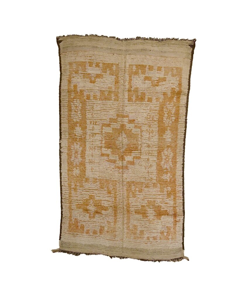 BJ-3052 Vintage Middle Atlas Wool Tribal Moroccan Area Rug 5'-9"x 9'-6"