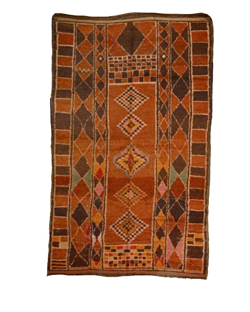 BJ-3066 Vintage Boujad Mid Atlas Tribal Moroccan Area Rug 5'-10"x 9'-9"